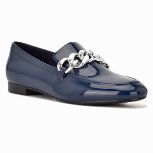 Nine West Chain Slip-On Loafers - Blue - Ireland (HY4928315)